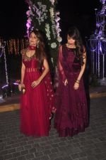 Amrita Arora, Malaika Arora at Sangeet ceremony of Riddhi Malhotra and Tejas Talwalkar in J W Marriott, Mumbai on 13th Dec 2014